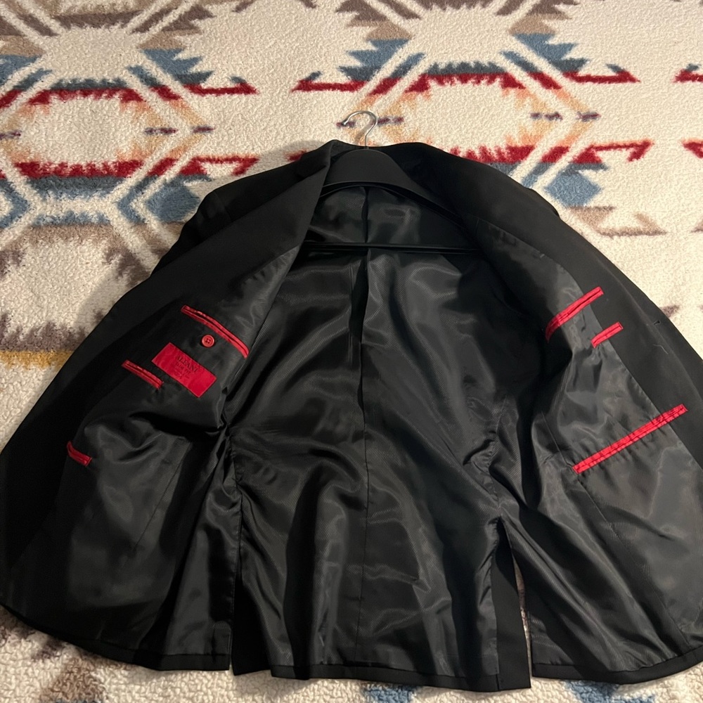Alfini Slim Fit black suit jacket